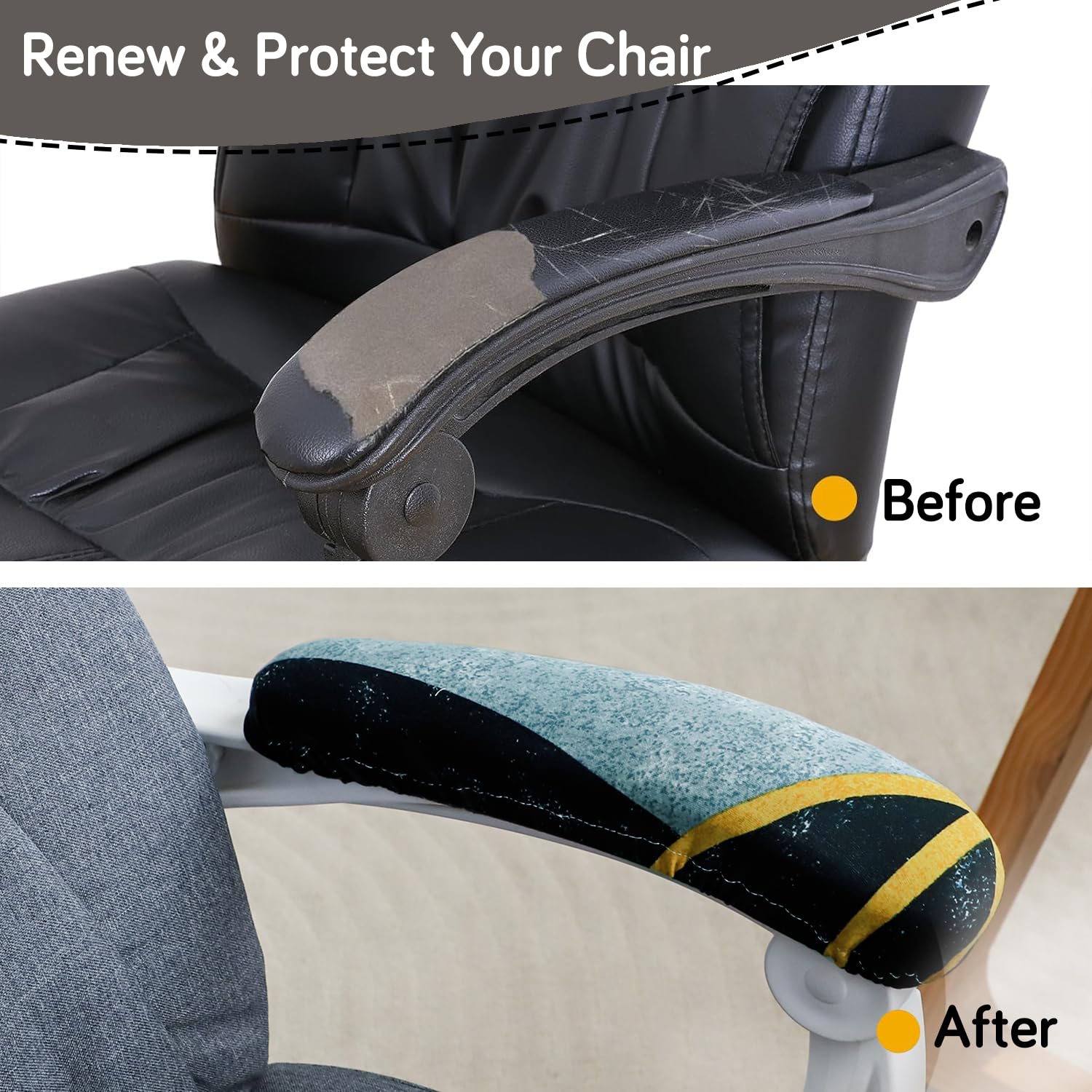 Stylish Armrest Covers for Office Chairs - Multicolor -7