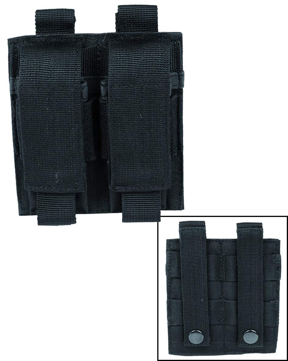 Mil-Tec Porte Chargeurs Double Pour Pistolet Noir (Fixation Molle), Consumerelectronics Unisex Adulto, Negro, Talla Única