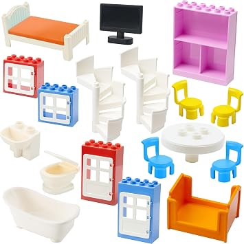Mirthben Kit d'Accessoires Maison de Rêve Compatible DUPLO
