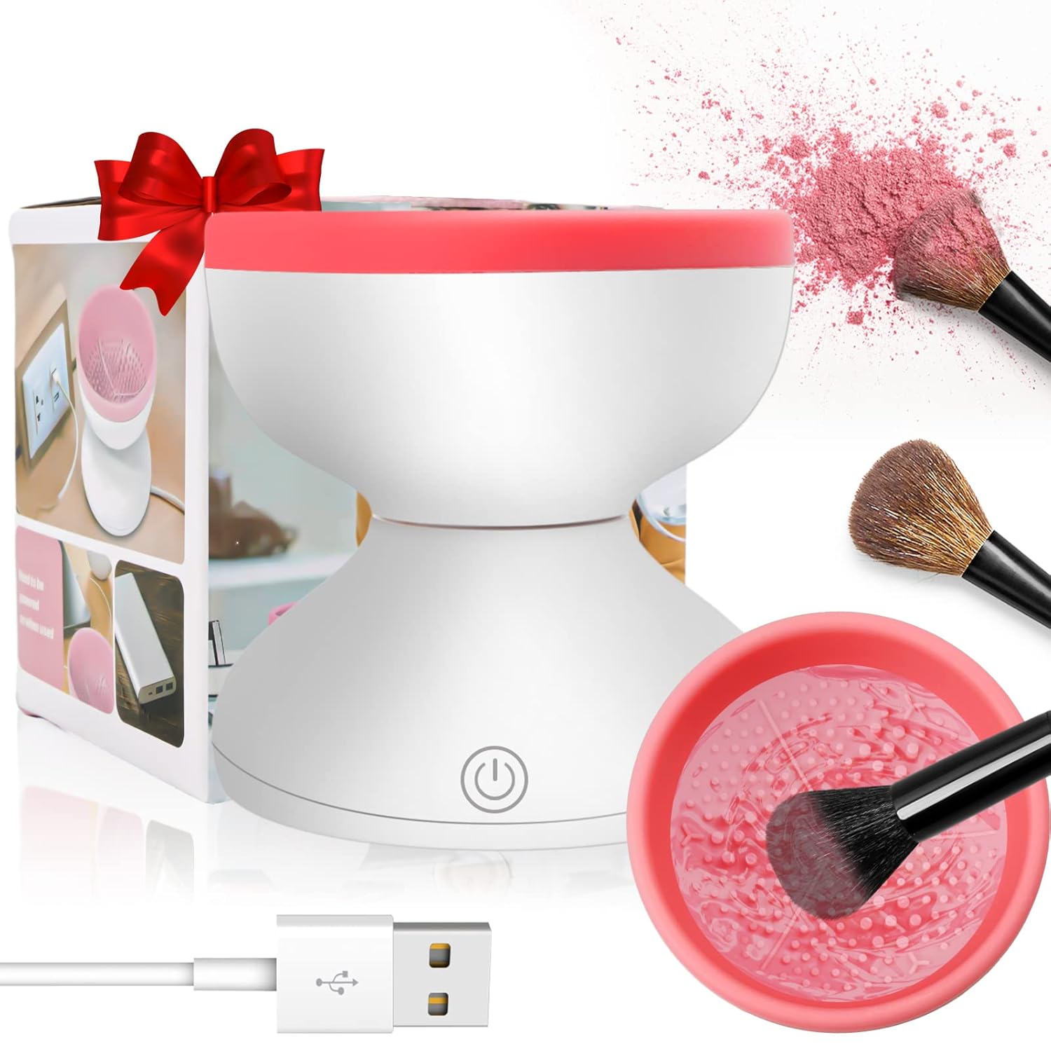 Electric Makeup Brush Cleaner Machine, Portable Automatic