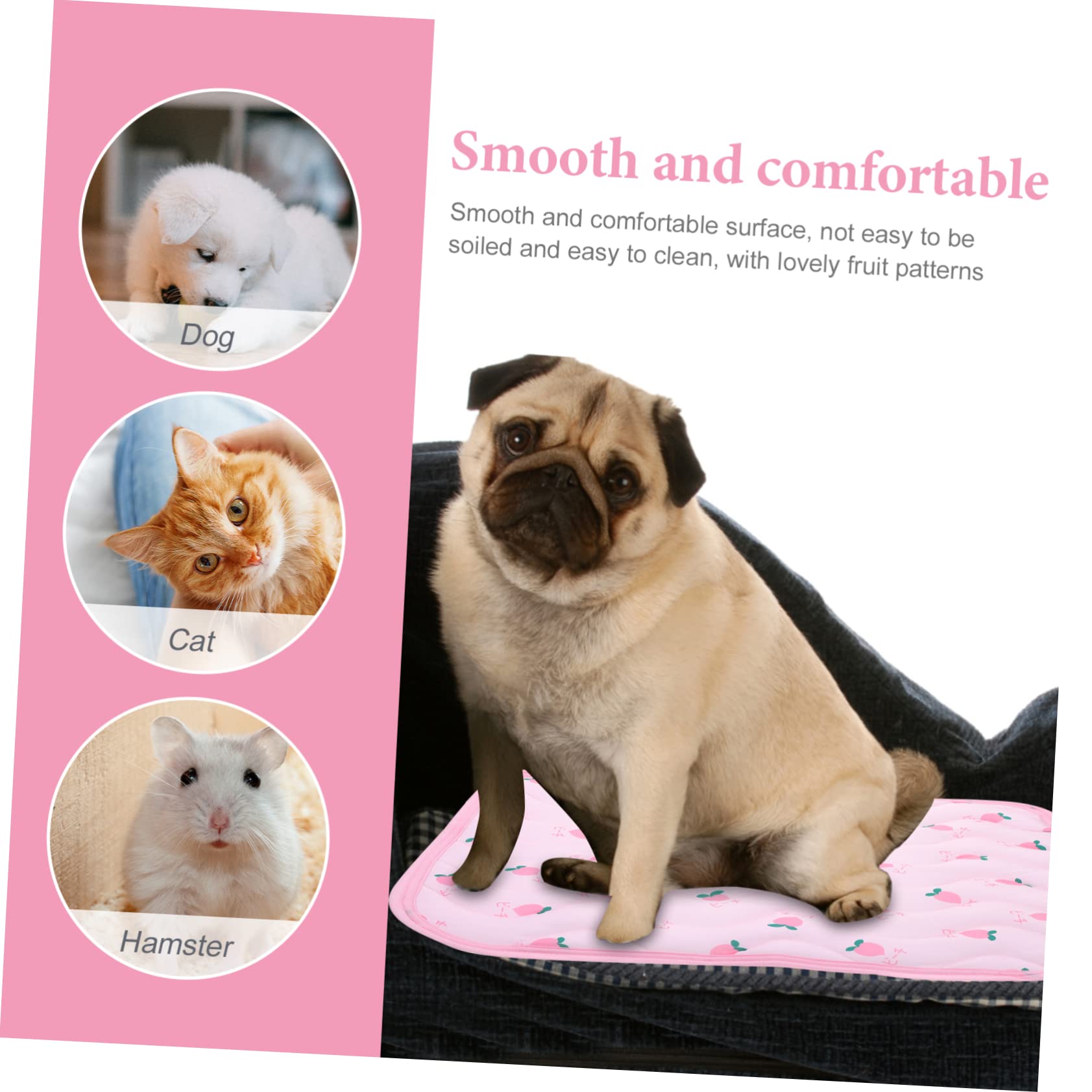 YARNOW 2 Pezzi Tappetino Rinfrescante Per Animali Domestici Cuccia Per Cani E Gatti Pieghevole Divano Per Animali Domestici Facile Da Usare Con Motivi Di Frutta