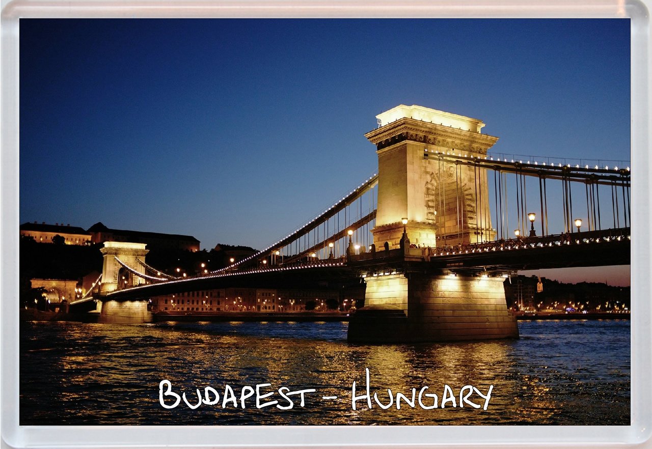 Baked Bean Store Multicolor Budapest - Hungary - Europe - Jumbo Fridge Magnet