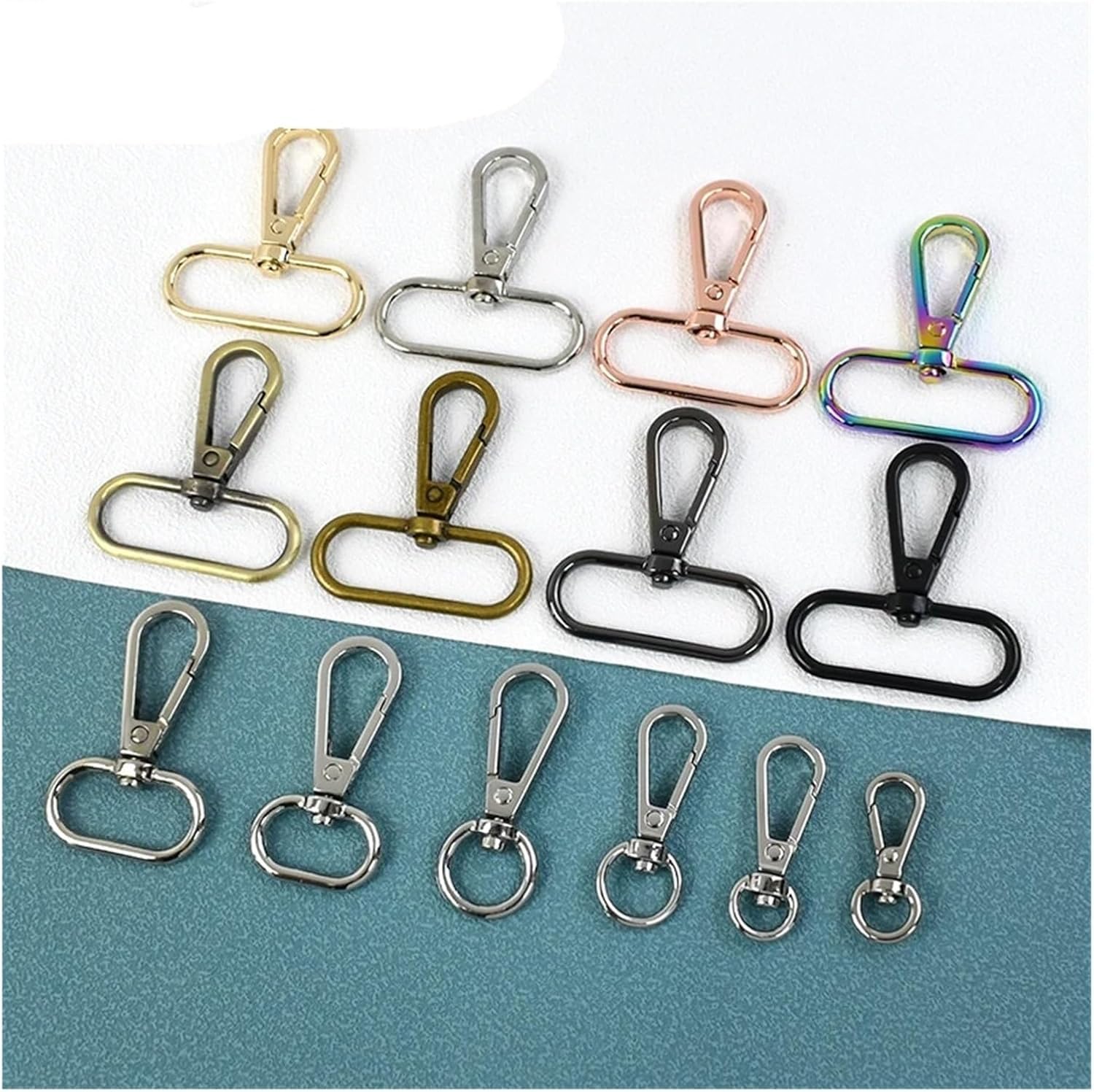 10 Hebillas De Correa De Metal De 16-50 Mm para Bolso, Cinturón, Cinturón, Broche Giratorio para Langosta, Collar De Perro, Mosquetones Accesorios De Costura De Bricolaje, Gunblack, 25mm-10Pcs