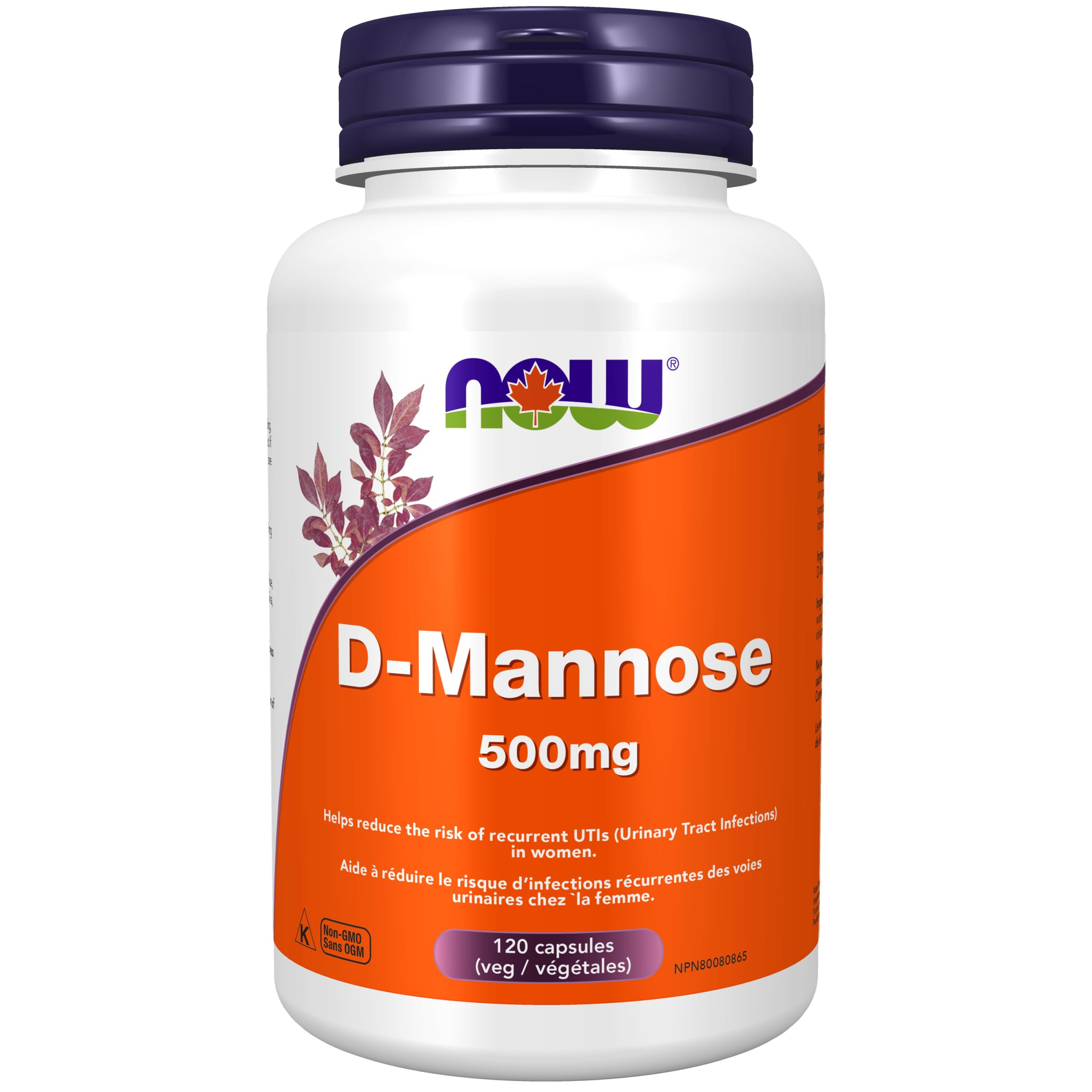 NOW D-Mannose 500mg 120vcap 120 count