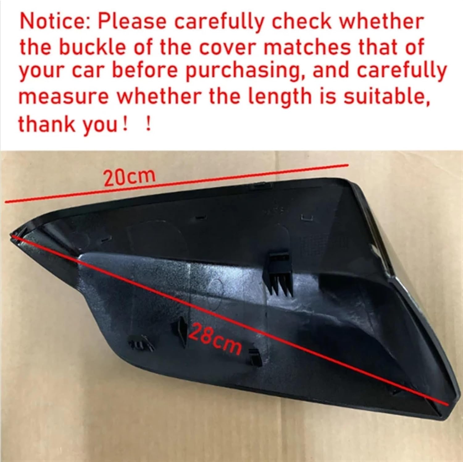 Compatible For Malibu 2016 2017 2018 2019 2020 2021 2022 Car Left Right Side Rearview Wing Mirror Cap Cover Cap Black Replace Kit (Color : Right)