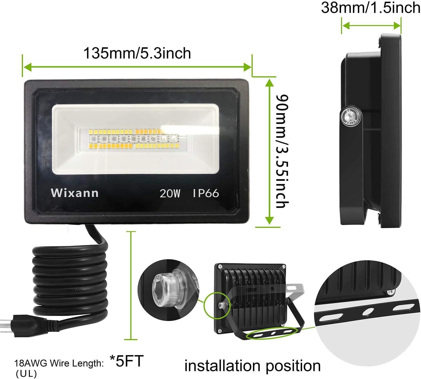 Amаzіng 🔥 Wixann 2 Pack Smart WiFi LED Flood Light Outdoor 20W Dimmable RGBCM Color Changing Stage Light Compatible with Alexa & Google Home (No Hub Required) IP66 Waterproof Indoor Security Lights 🛒 Flаѕh Sаlе Wixann 2 Pack Smart WiFi LED Flood Light Outdoor 20W Dimmable RGBCM Color Changing Stage Light Compatible with Alexa & Google Home (No Hub Required) IP66 Waterproof Indoor Security Lights