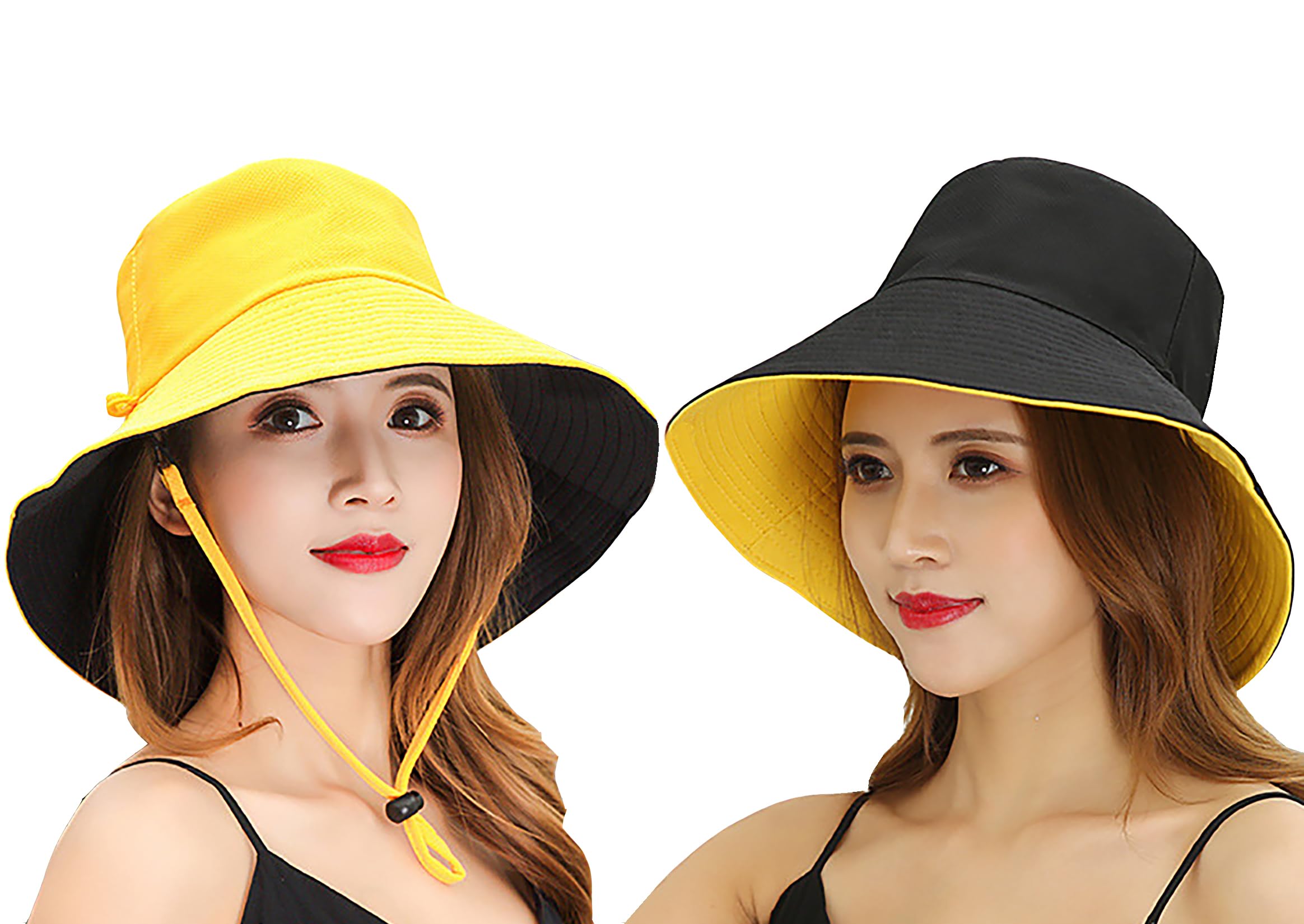 Ivedin | Sombrero Pescador Reversible Ligero para Hombre y Mujer | Hat Safari Verano | Gorro Explorador | Sombreros de ala Ancha Doble Cara para Protección Solar | Playa, Desierto, Outdoor