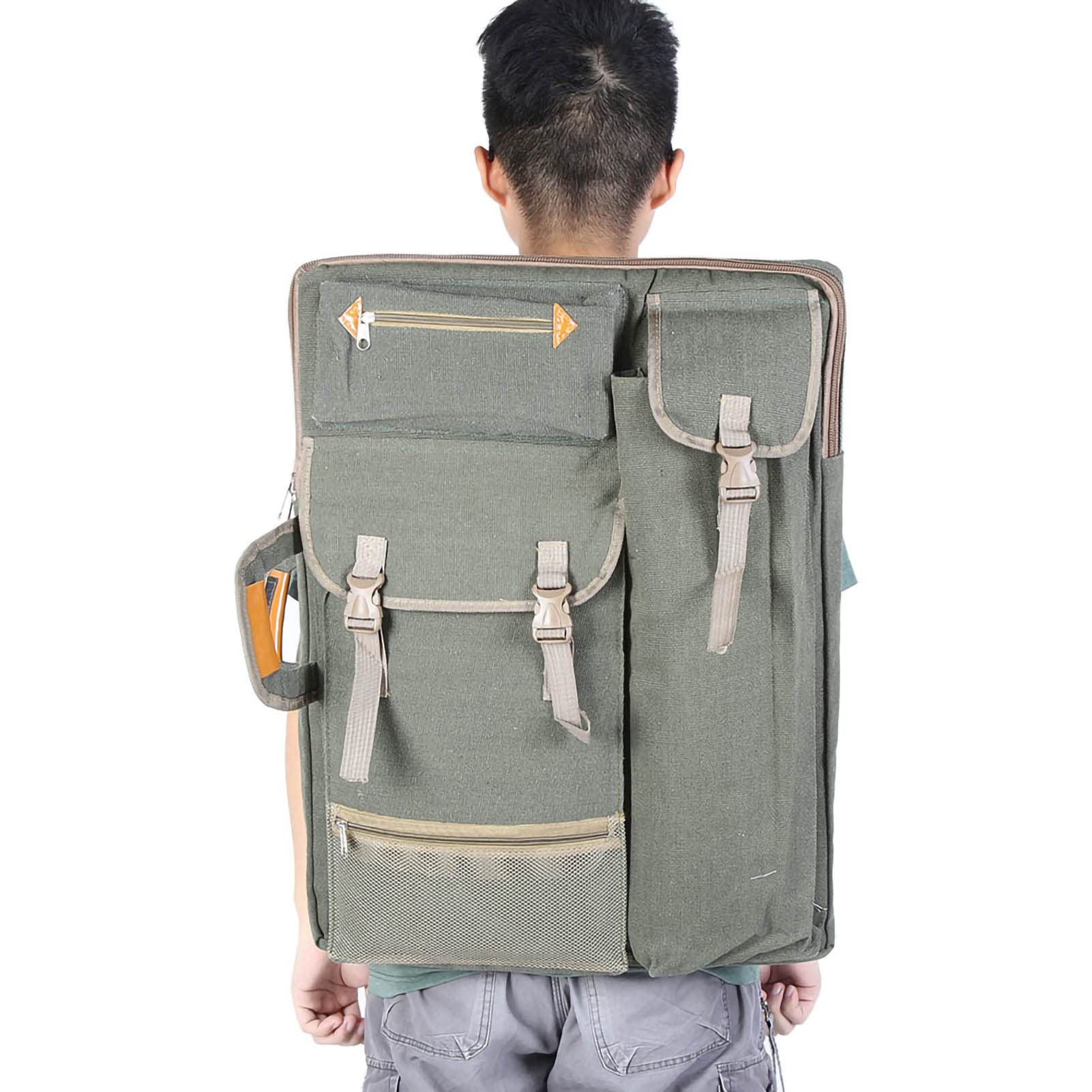 Bolsa de Arte Multifuncional, Impermeable, para Tablero de Dibujo, Gris Ceniza, 66x50cm