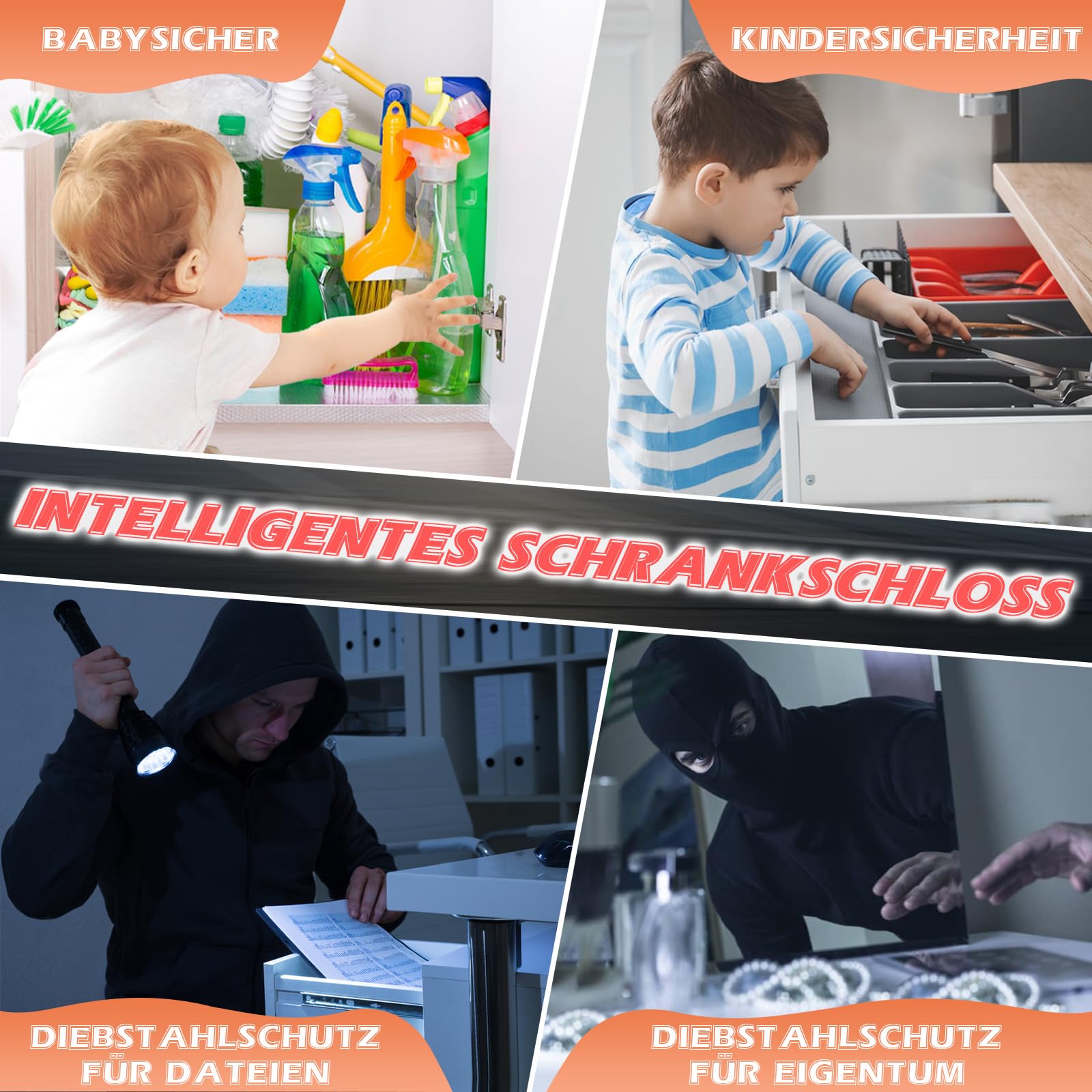 Anweller Serrure de tiroir, électronique, serrure de meuble avec application NFC pour boîte aux lettres, sécurité enfant pour armoire, tiroir, boîte, boîte aux lettres, casiers, etc
