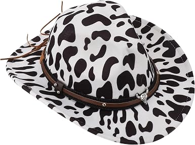 SOIMISS Cow Print Hat Halloween Cowboy 