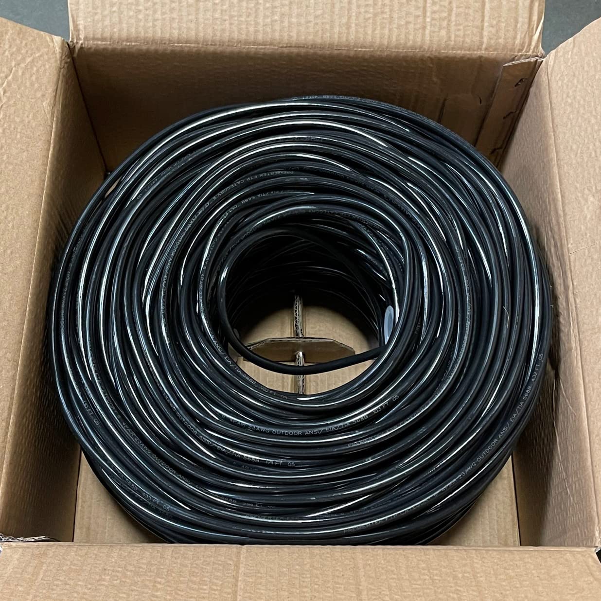 PREMIERTEK Outdoor F/UTP 23AWG CCA CAT6 500FT Nero