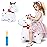 iPlay, iLearn Bouncy Pals White Hopping Horse, Inflatable Bouncing Animal Hopper Toy W/Pump, Plush Ride on Bouncer, Indoor Outdoor Birthday Gifts for 18 24 Month 2 3 4 5 Year Old Toddler Kid Boy Girl