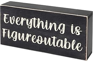 Home Office Decor Freestanding Figureoutable Wooden Sign