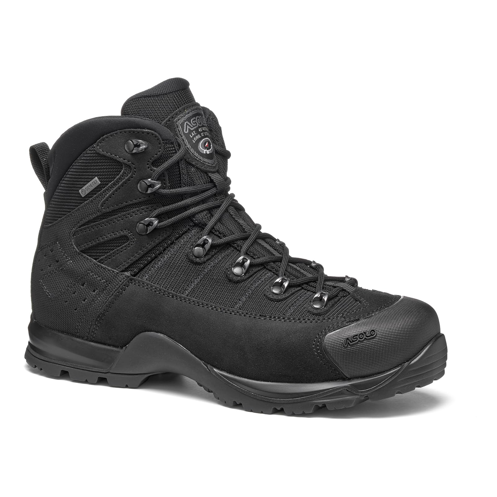 ASOLO Men's FUGITIVE TACTICAL GTX Water-Resistant Breathable Suede/Nylon High Cut Terrain Hiking Boots w/Toe Rubber Cap