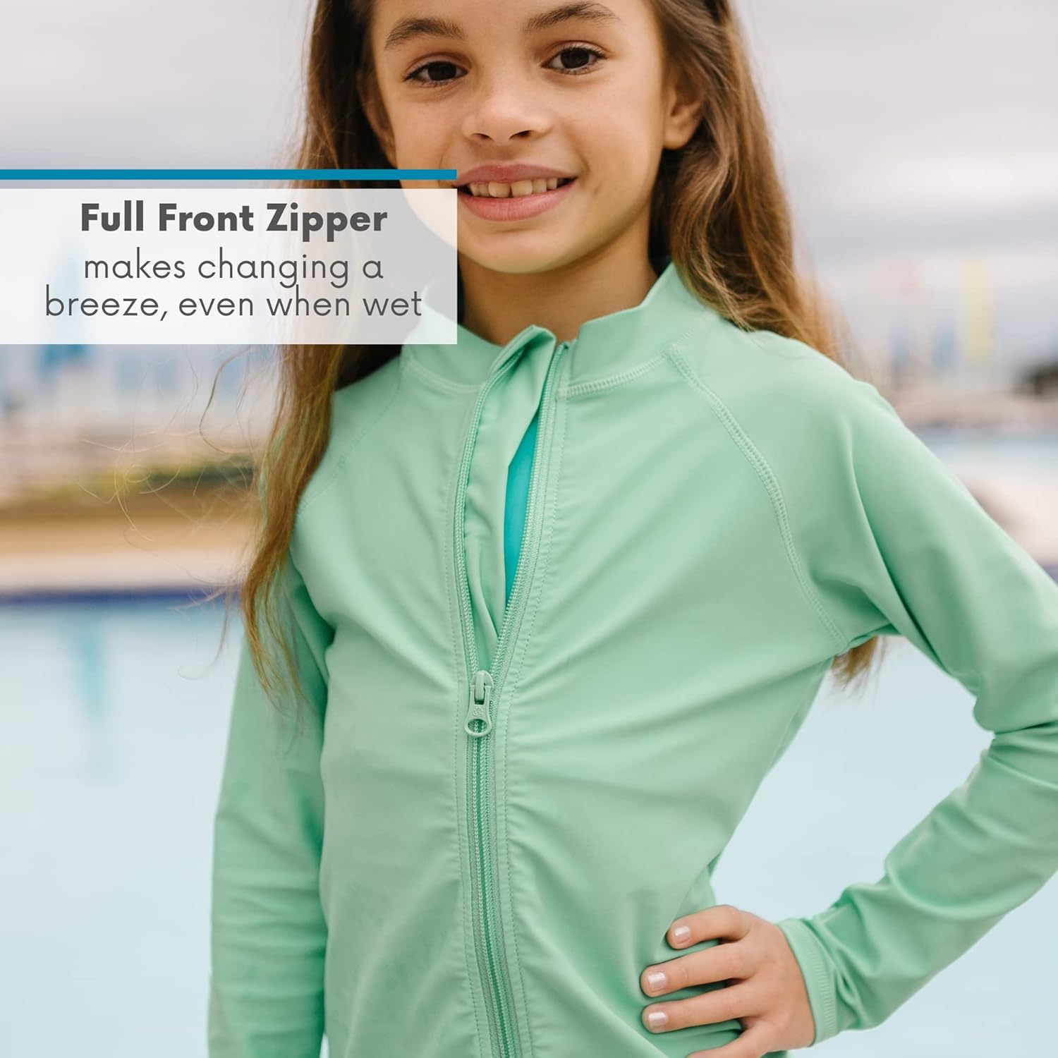 SwimZip Camisa de natação UPF 50+ infantil manga longa zíper rash guard (várias cores), Jade leve, 5T em promoção! Veja a oferta e mais achadinhos de Moda praia infantil 7 Hoje é o melhor dia para comprar SwimZip Camisa de natação UPF 50+ infantil manga longa zíper rash guard (várias cores), Jade leve, 5T com aquele preço maroto! Promoção! Aproveite a oferta! 7