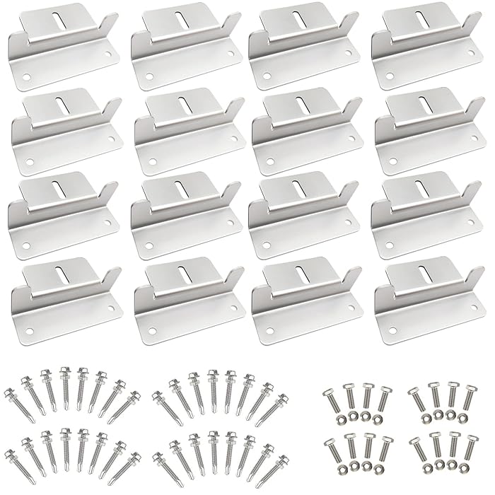 Buy Solar Panel Mounting Brackets, Roof Panels Z Bracket Kit with Nuts