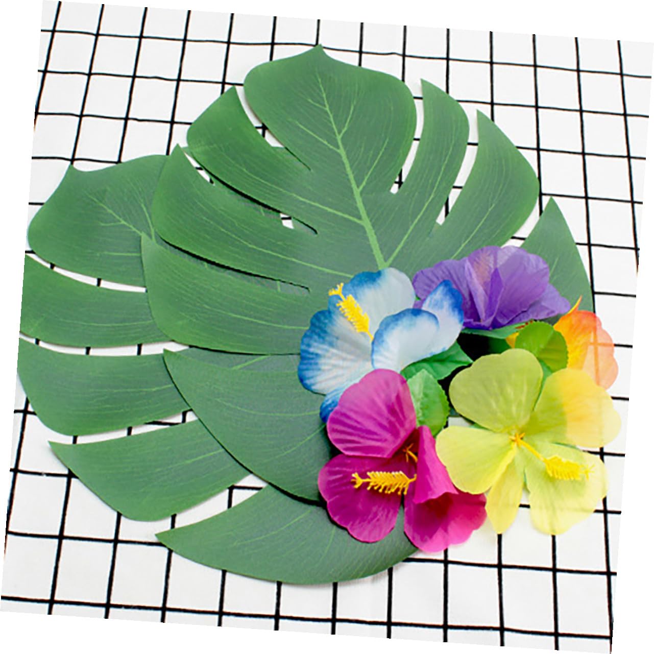 Mipcase 72 Stück Künstliche Hibiskusblumen aus Stoff für Sommerfest und Hawaii Party Dekoration Pflegeleichte Tischdeko ohne Gießen für Themenparty und Zuhause Zufällige Farbe