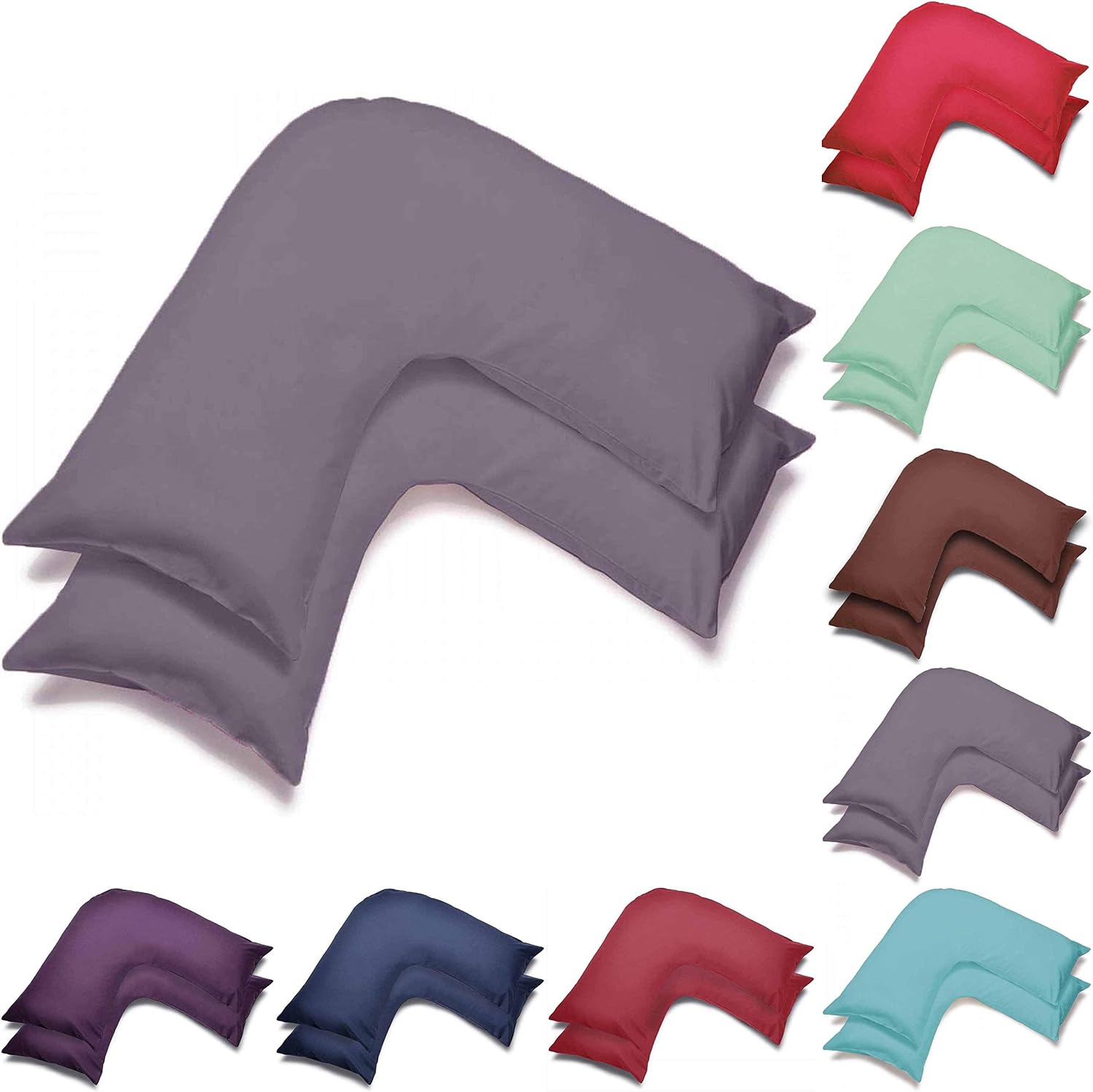 2 Pack V Shaped Pillow Cases Covers, Pregnancy Maternity Orthopedic