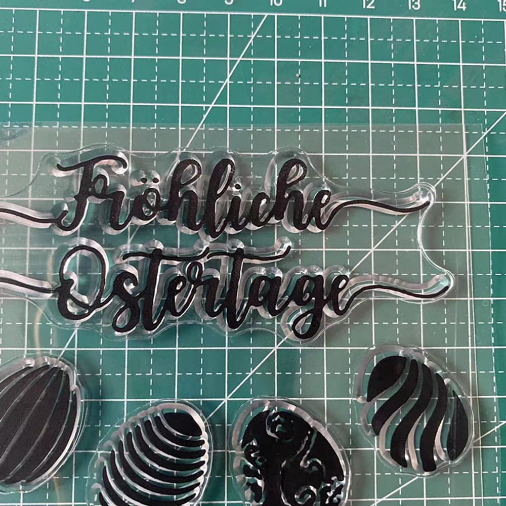Craspire Oster-Stempel Set – Transparente Gummistempel Mit Hasen & Eiern, Für Karten & Scrapbooking