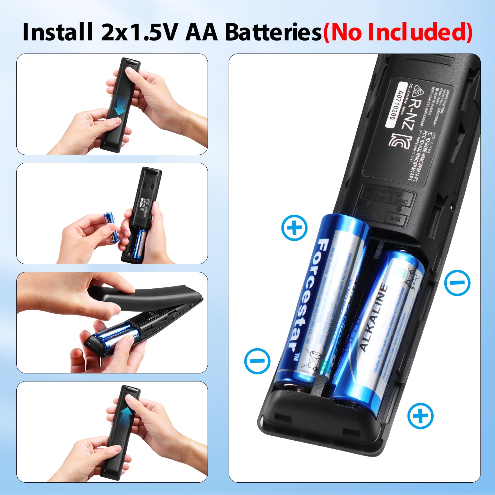 Voice Remote for Samsung Smart TV Remote Control Replacement BN59-01330A Fit for All Samsung Remote with Voice Function for S-amsung Frame Crystal UHD Curved Neo QLED OLED Smart TVs