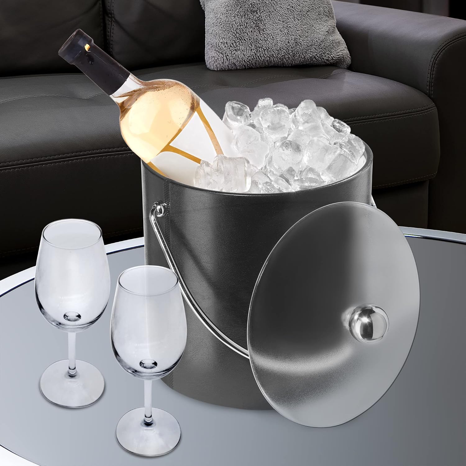 Oggi Ice Bucket, 3 Quart, Black