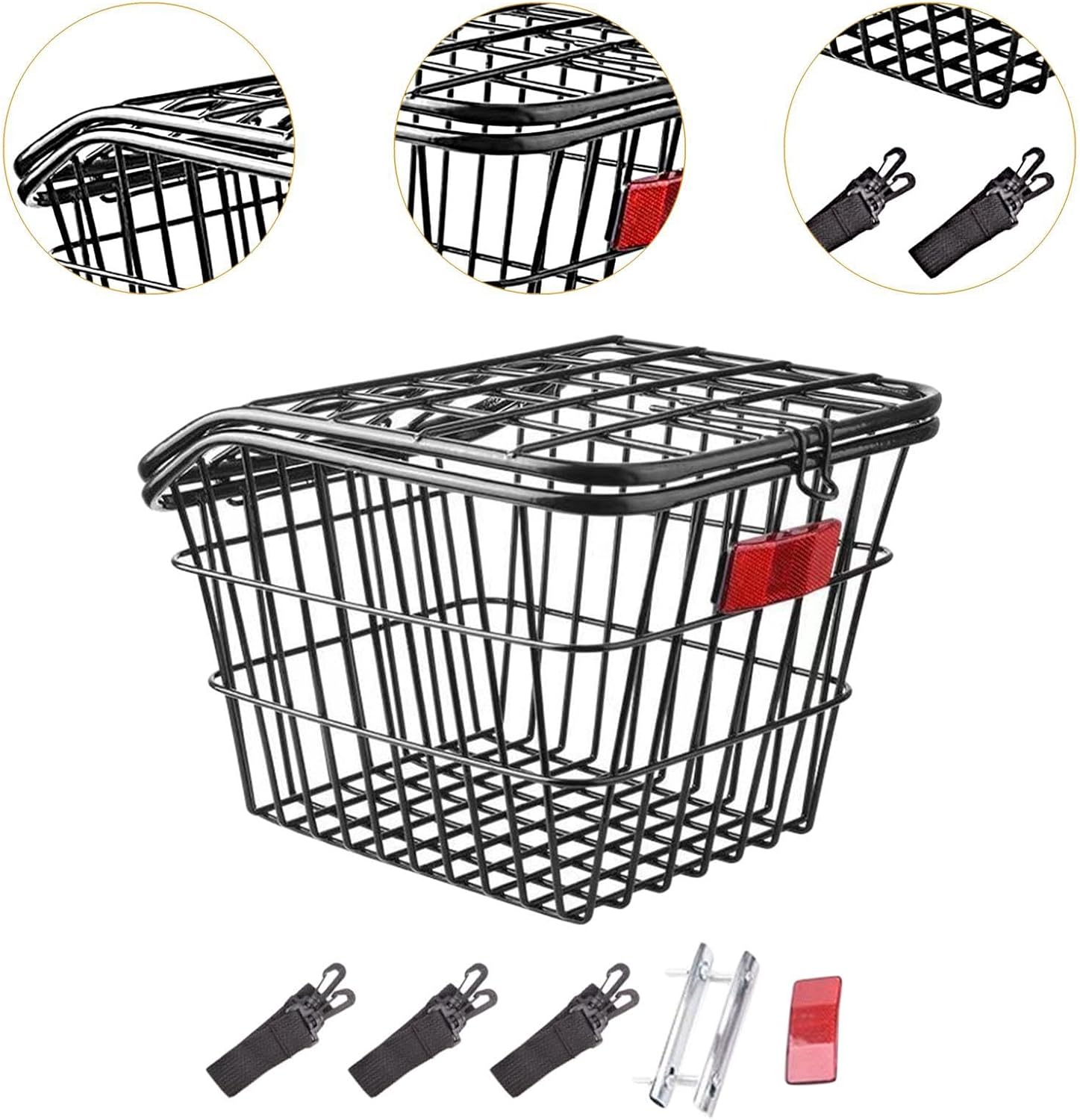 Bike Rear Basket Bicycle Storage Basket Fashion IRO Sturdy Bicyclecargo Container for Mountain Road Bikes Riding Accessories