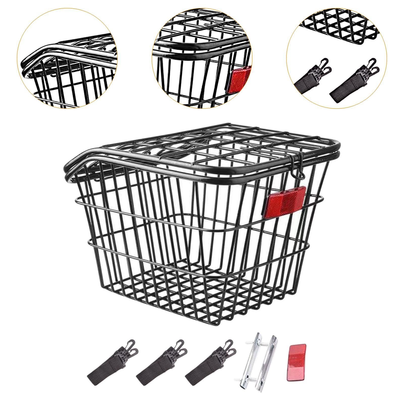 Cestino Posteriore per Bicicletta, Contenitore per Biciclette, Cestino per Bicicletta dalla Costruzione Robusta, Portabici, Cestino per Biciclette, Bi