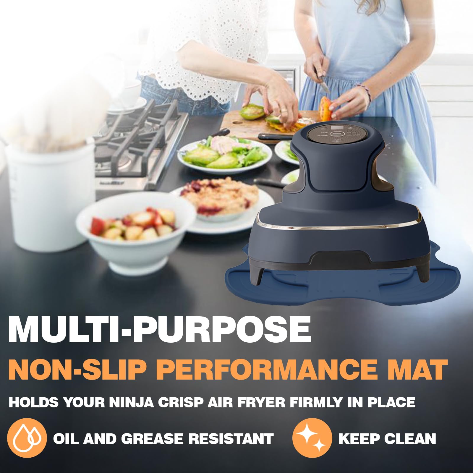 Ninja Crispi Air Fryer Crisper Tray - Non-Stick Silicone Trivet For Foodi & Air Fryer Models