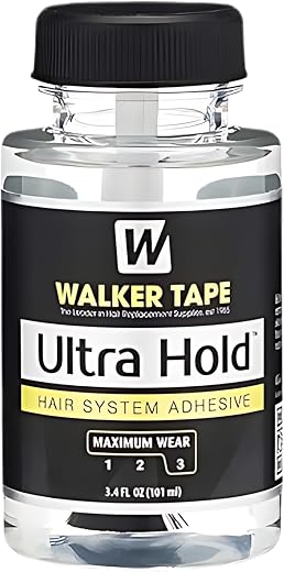 Ultra Hold Hair System Adhesive Glue - 3.4 FL OZ (101 ml) - Pack of 1 - Maximum Wear, Clear Color