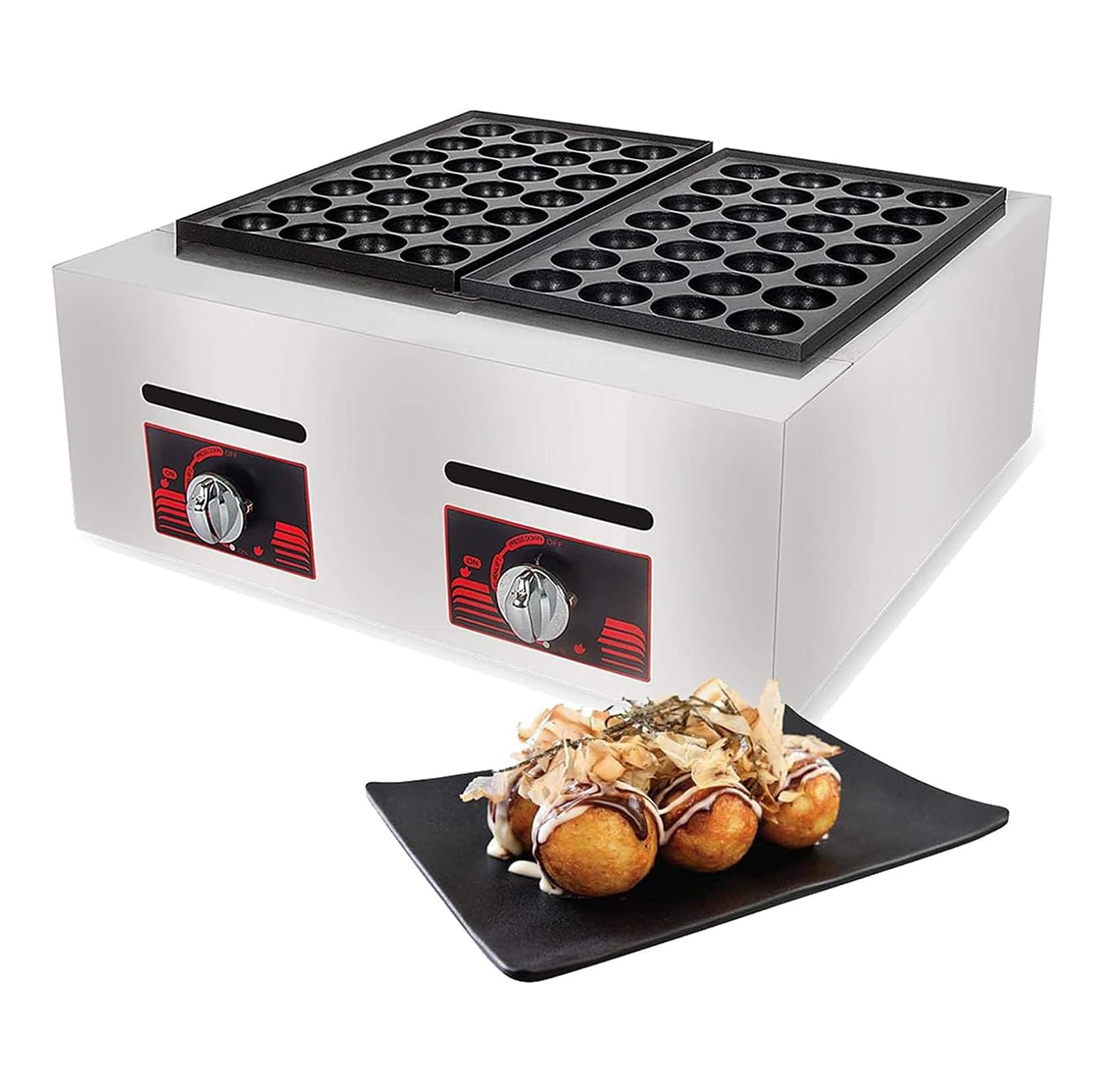 AYCDL Commercial Takoyaki Maker,56 Holes Multifunction Nonstick Baking Maker,Diameter of 4cm/Non-Stick Pan/Uniform Temperature