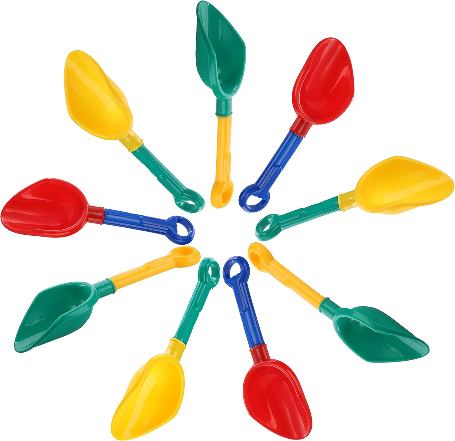Dicunoy 9 Pack Sand Shovels for Kids, 25cm Plastic Beach Sandbox
