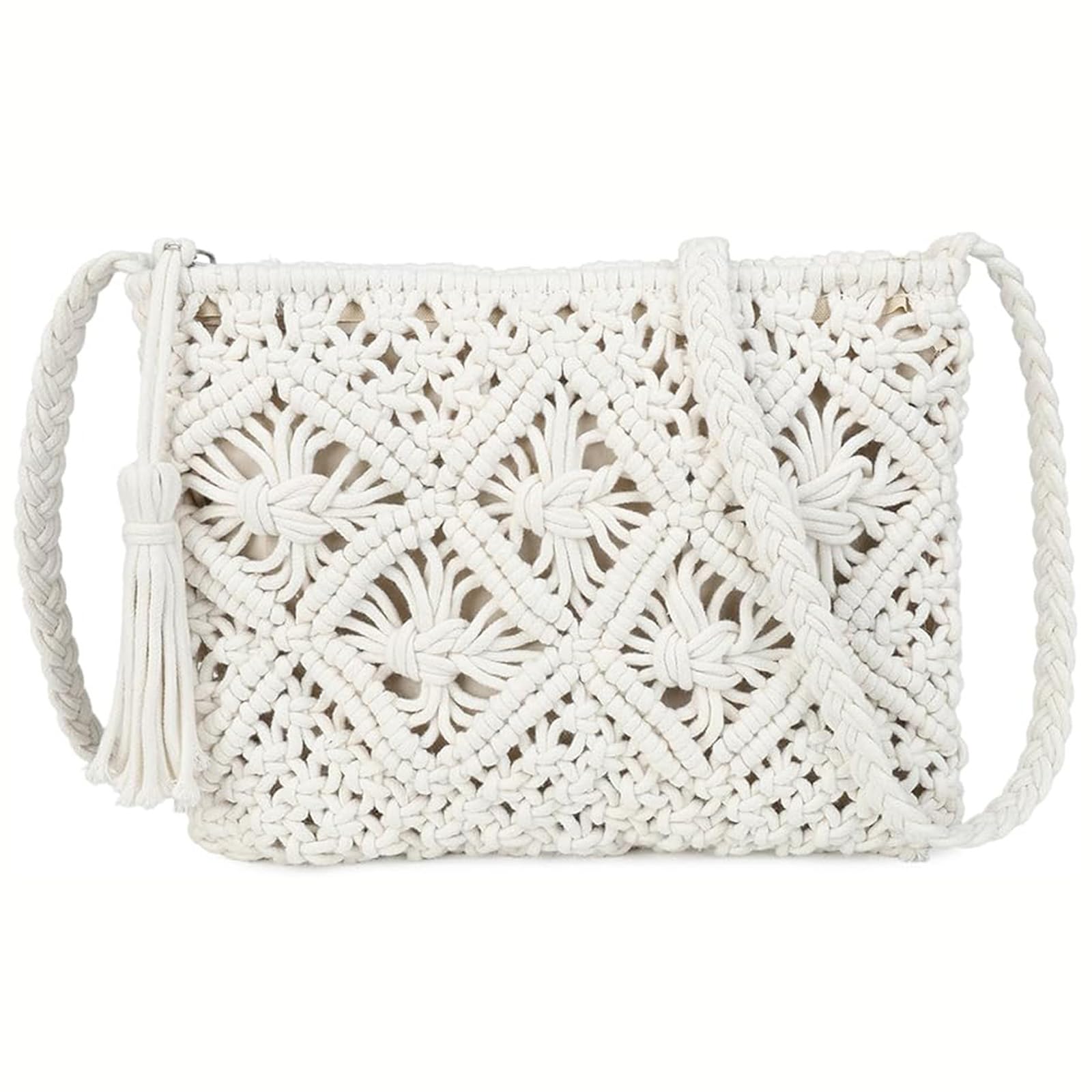 Borsa Intrecciata Donna, Borsa Paglia Donna Elegante, Borse in Paglia, Crochet Bag, Borsa Paglia Donna, borsetta donna estiva, Piccola Borsa in Paglia per Vacanze