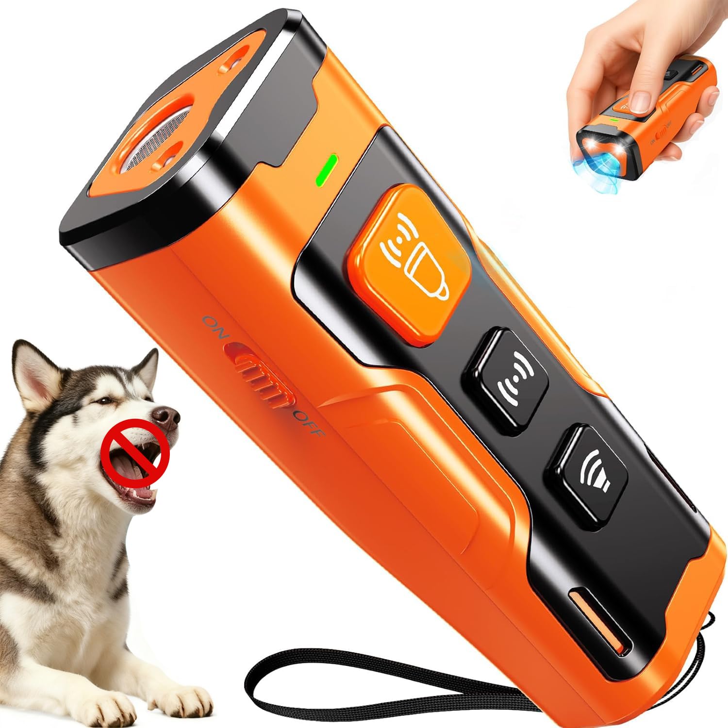 KYNOVEX Anti Barking Device for Dogs – 3 Mode Ultrasonic Dog Barking Deterrent, Rechargeable & Safe Stop Barking Device for Indoor & Outdoor