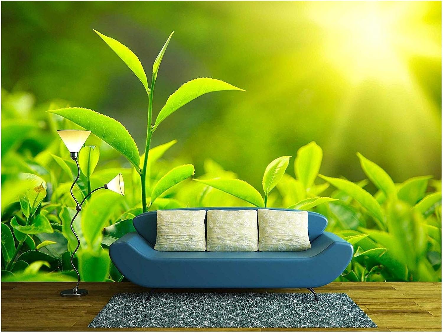 wall26 - Zen Garden in Black Sand - Removable Wall Mural | Self-Adhesive Large Wallpaper - 66x96 inches