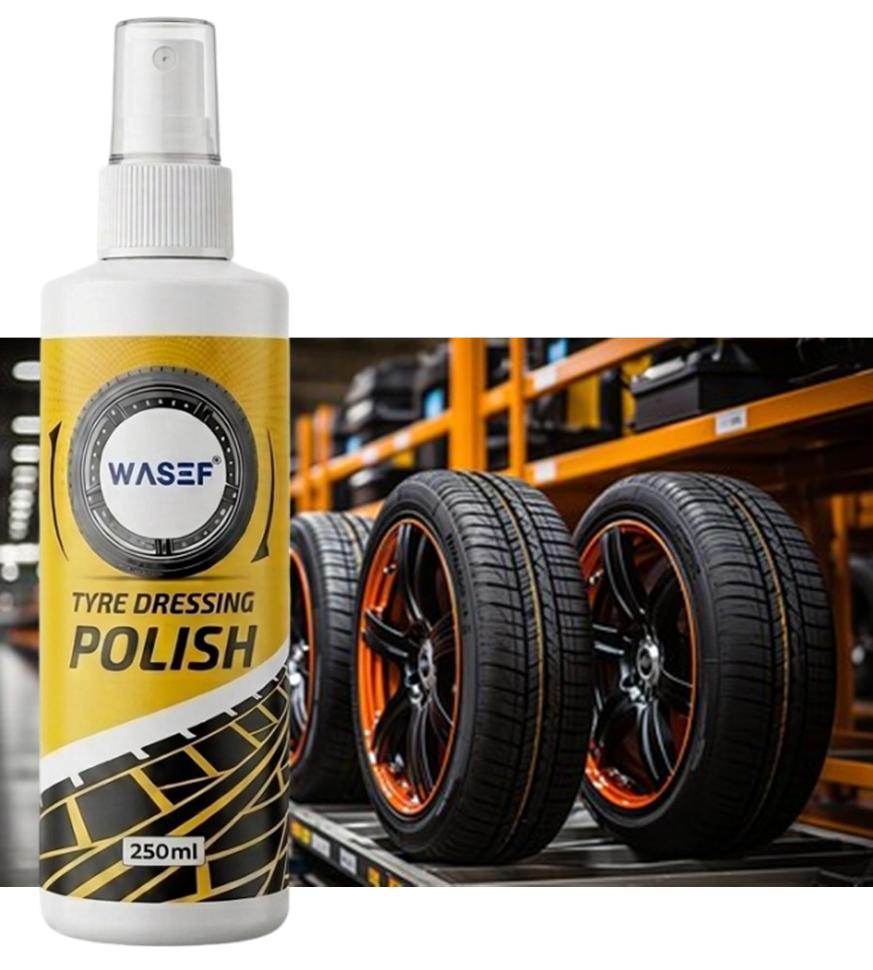 tyre dressing polish | hyper coat tire shine & rubber protector | ultra hydrophobic water-repellent shield | prevents fading, cracking & browning_ pack of 250ml