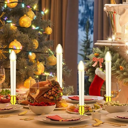 Miniatura 4 de 24 portavelas cónicos dorados, portavelas de plástico, portavelas decorativo para Halloween, Navidad, boda, aniversario, cena, fiesta, centro de mesa