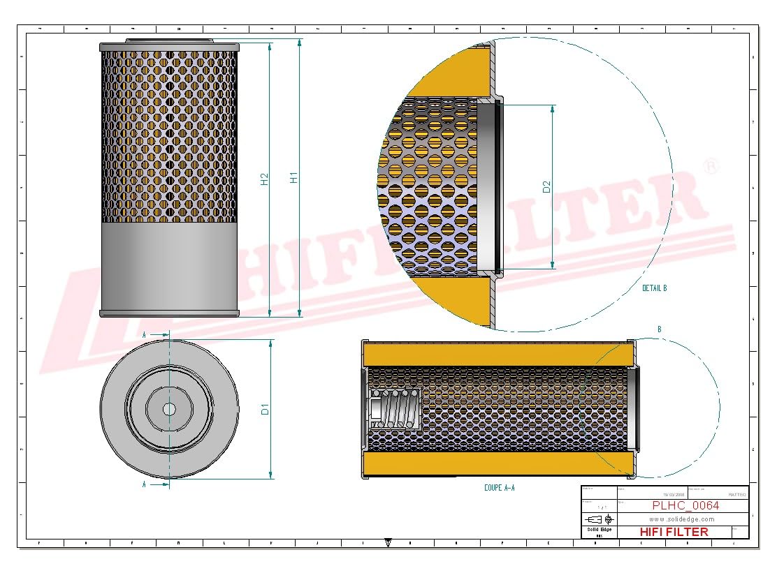HIFI FILTER Hydraulikfilter SH 52550 kompatibel mit HY 10059, HY10059/P 3.0510-50