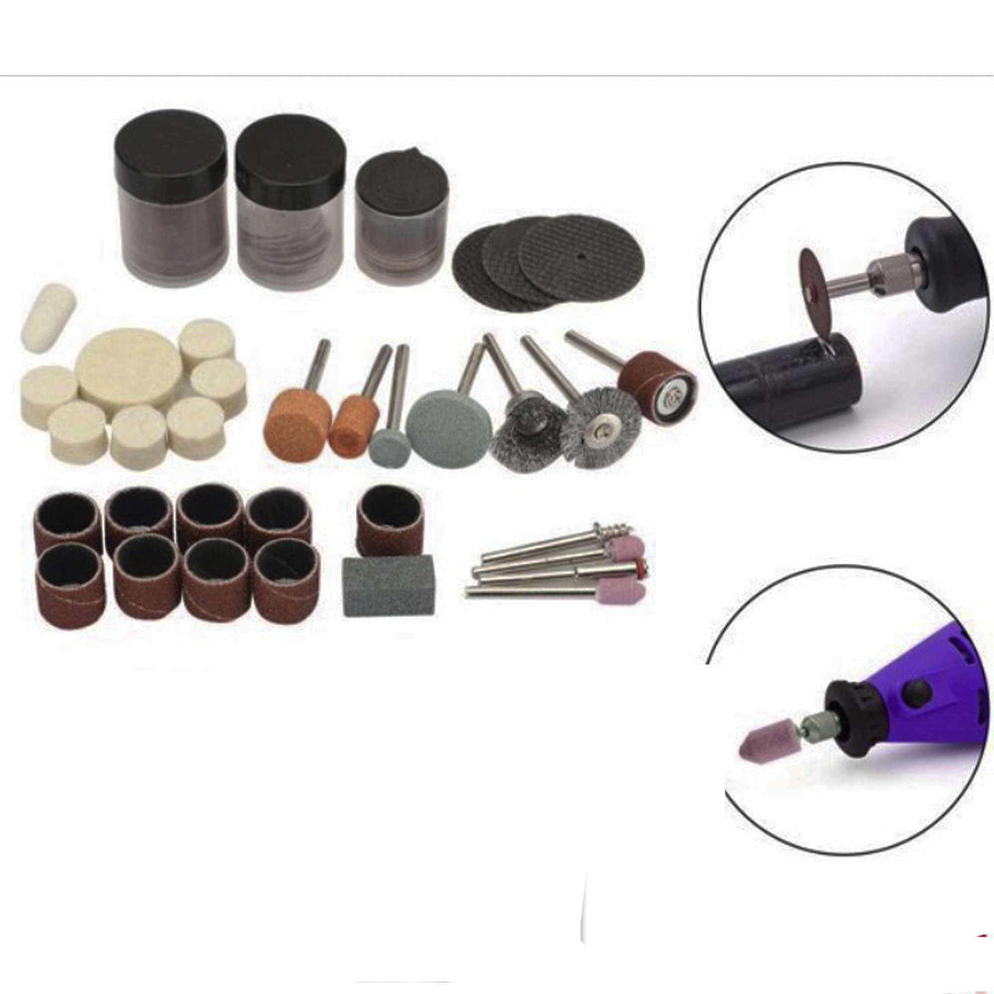 Malfah 105pc Rotary Tool Grinding Kit - Cut, Grind, Polish -2