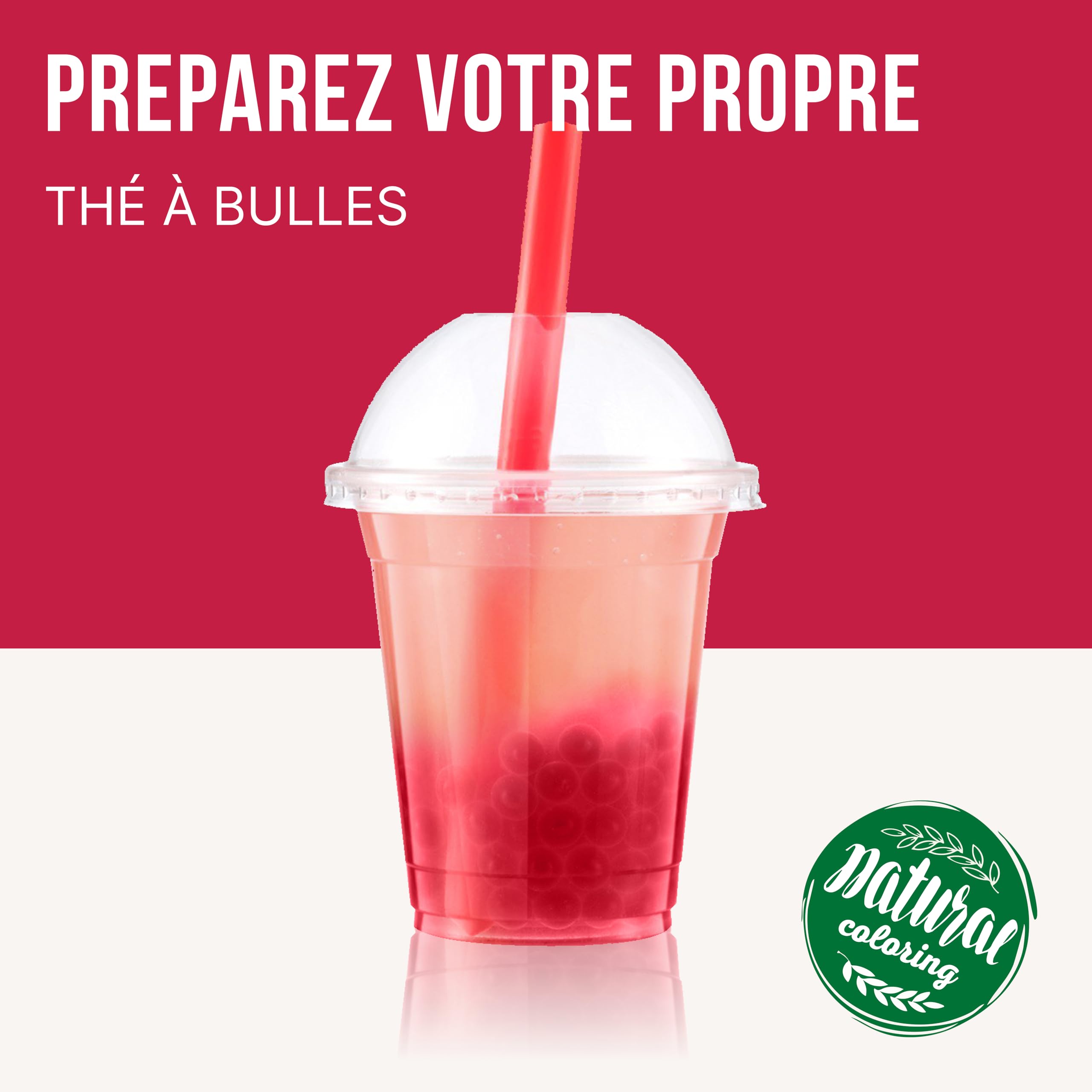 POPPING BOBA - Sferette alla frutta per Bubble Tea - Lampone - 3.2 kg - nessun colorante artificiale, basso contenuto di zucchero, succo di frutta vero, 100% vegan e senza glutine