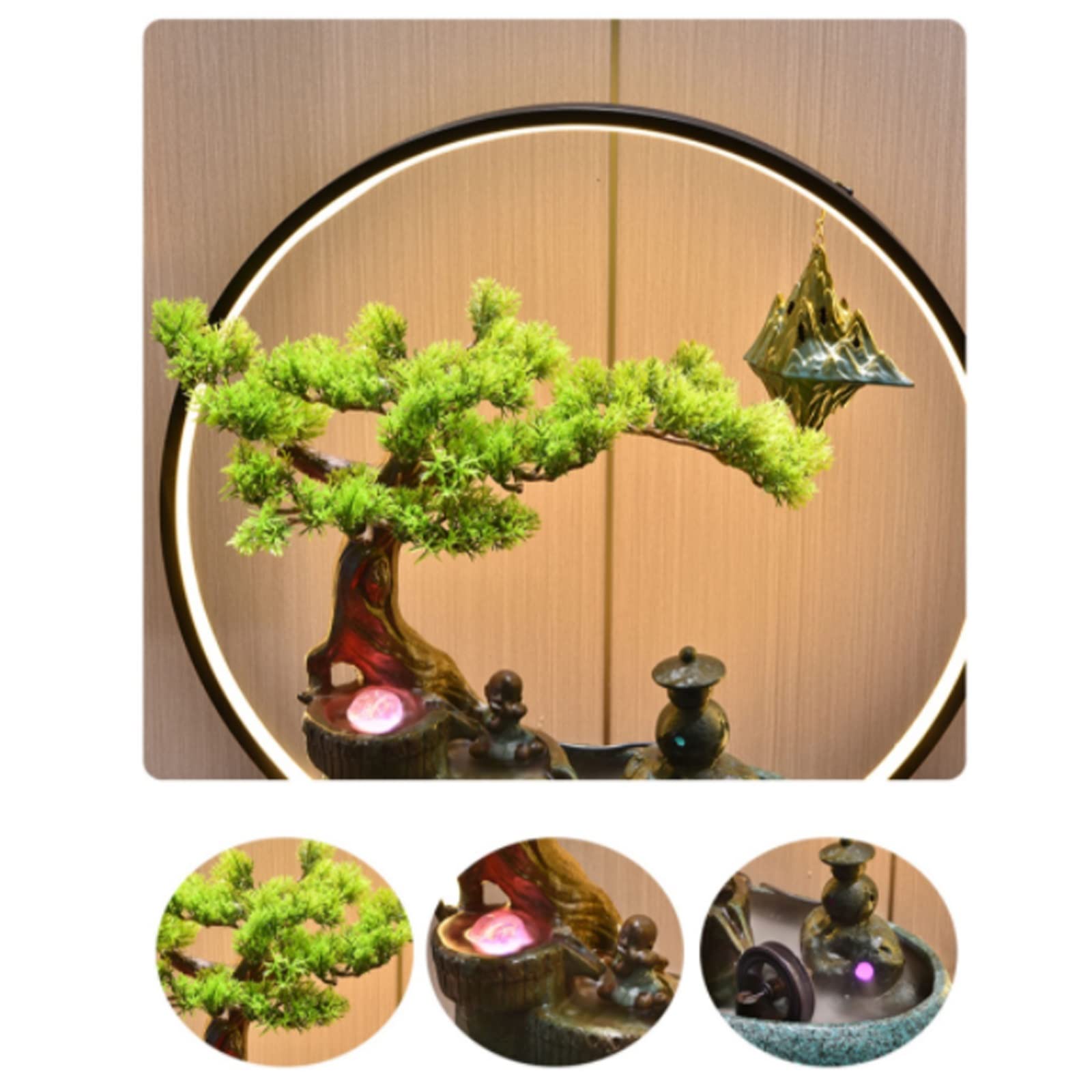 Característica del Agua en casa Fuente de Mesa Feng Shui(Negro)