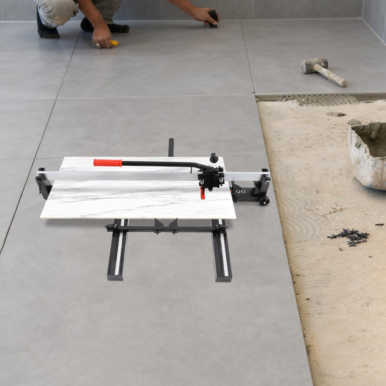 Cortador manual de azulejos, herramienta de corte de baldosas, longitud de corte máx. 800 mm, máquina de corte de azulejos, máquina de acero para talleres e instalaciones industriales
