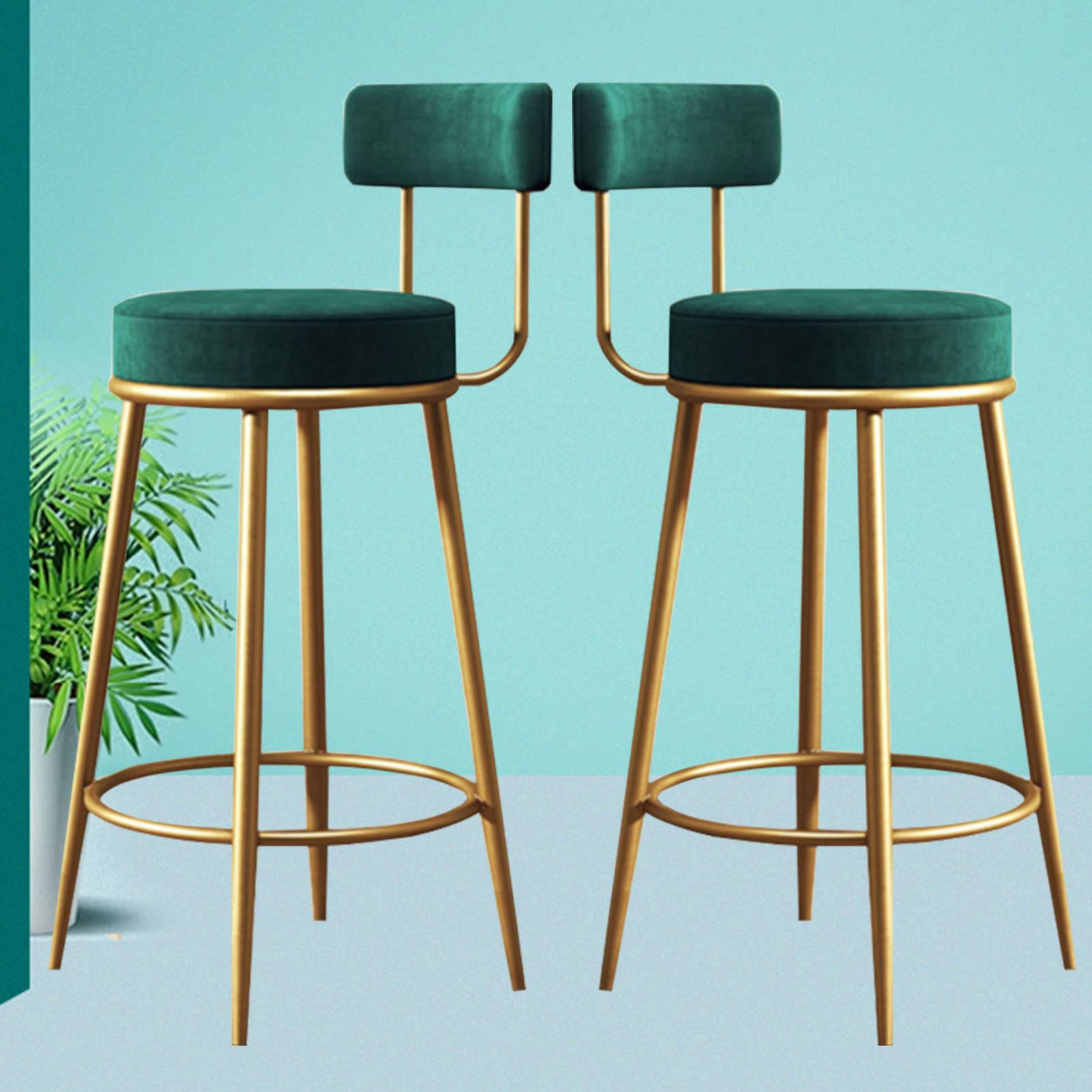 Tabourets de cuisine en velours vert le confort scandinave autour de votre îlot