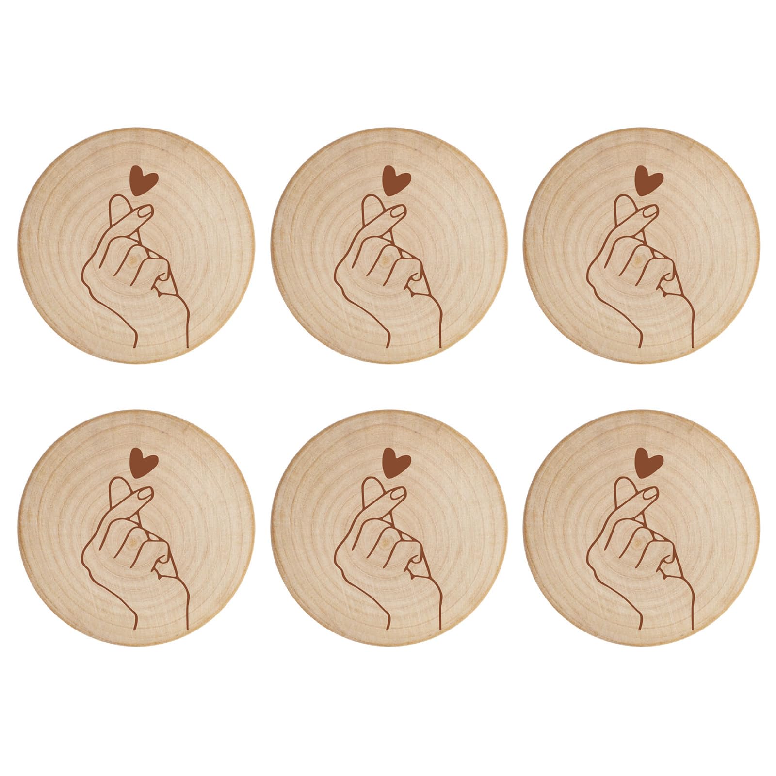 Buxuaaaa 6pcs Simple Round Wood Refrigerator Magnet Bottles Opener Fridges Magnet Can Opener Wedding Favor Gift Small Round Can