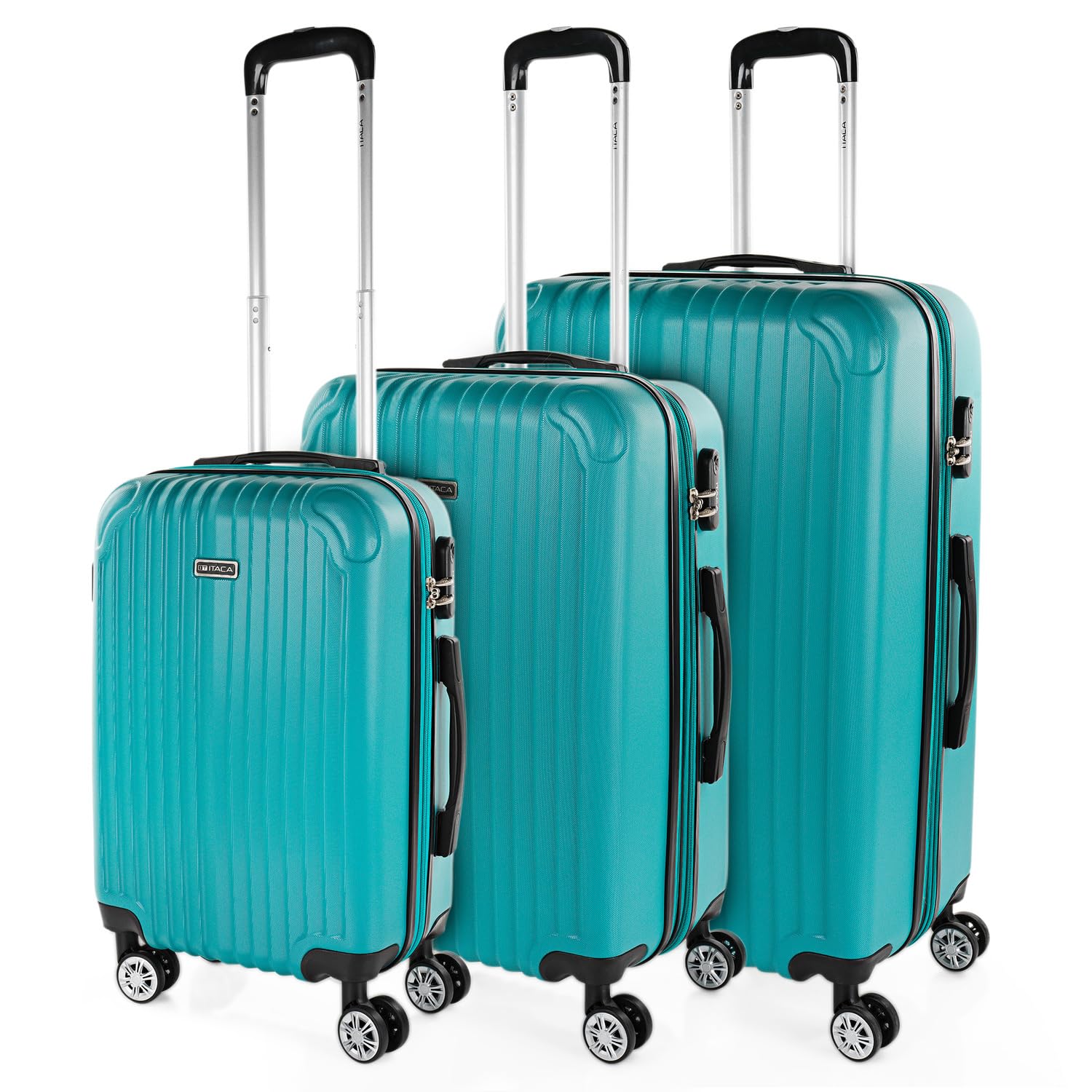 ITACA - Maletas Grandes De Viaje Rígidas Ligeras con 4 Doble Rueda 360° Maleta Grande 23 Kilos Alta Resistencia Extensible Maleta XL Duradera, Mandarina — view 63