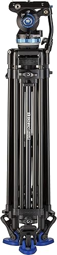 Vista 2 de Benro A673TM - Trípode de vídeo de aluminio de doble etapa S8PRO Head - Cuenco de 2.953 in, secciones de 3 patas, bloqueo de palanca giratoria