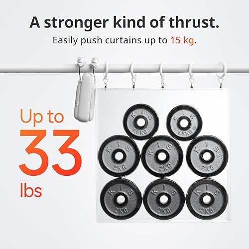 Miniatura 7 de SwitchBot - Abrecortinas automático con control remoto Bluetooth y aplicacióntemporizador, motor de alto rendimiento mejorado, funciona con con