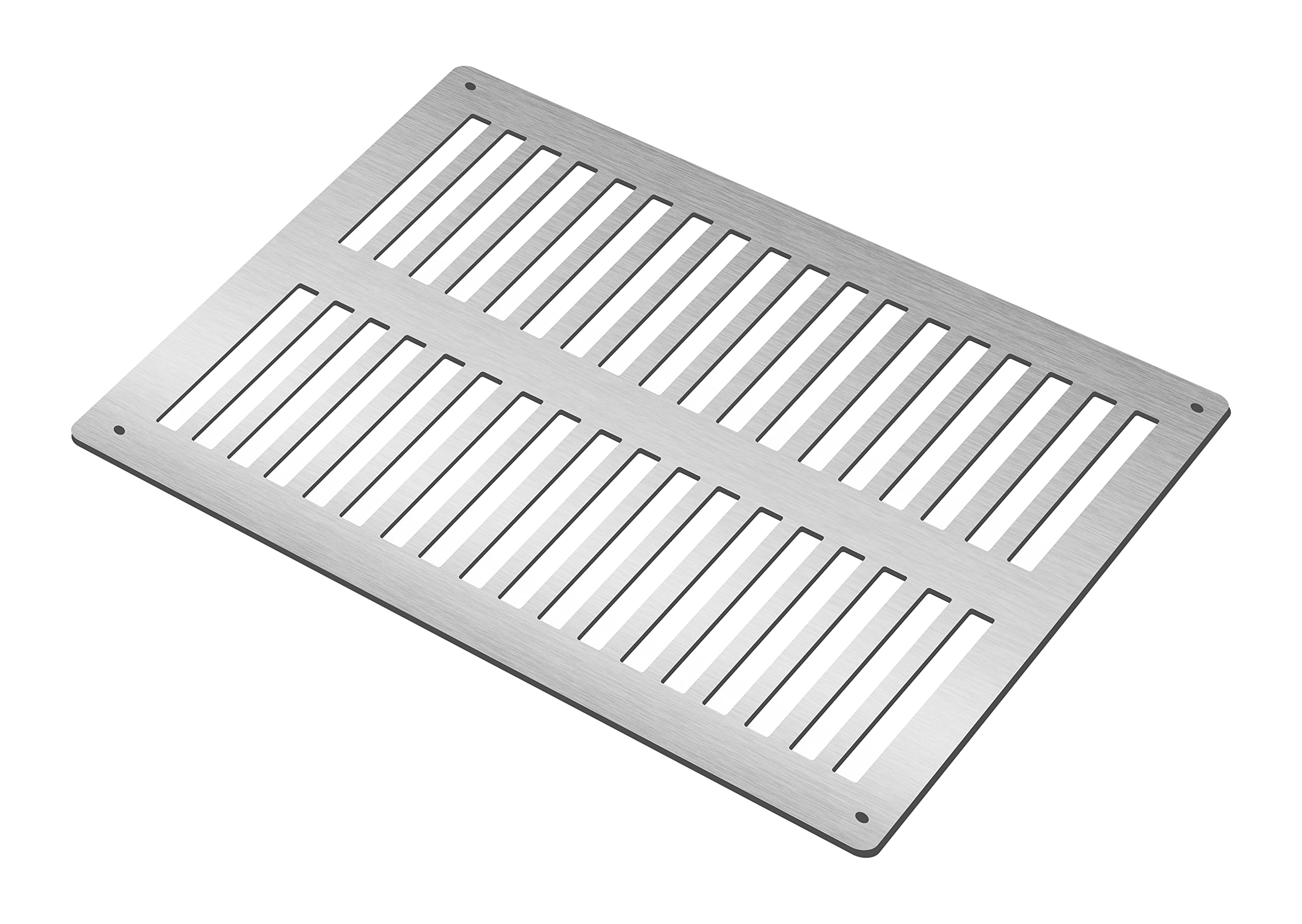 ADGO Gitter Tubond 3mm Aluminiumverbundplattengitter Silber gebürstet Witterungsbeständig Außen- oder Inneninstallation Außendimension: 30x40 Innenmaße: 26x36