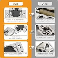 Vista 4 de Chibery Paquete de 10 bisagras ocultas de cierre suave 4D de 1-3/8" de superposición para puerta de marco frontal, velocidad de cierre ajustable