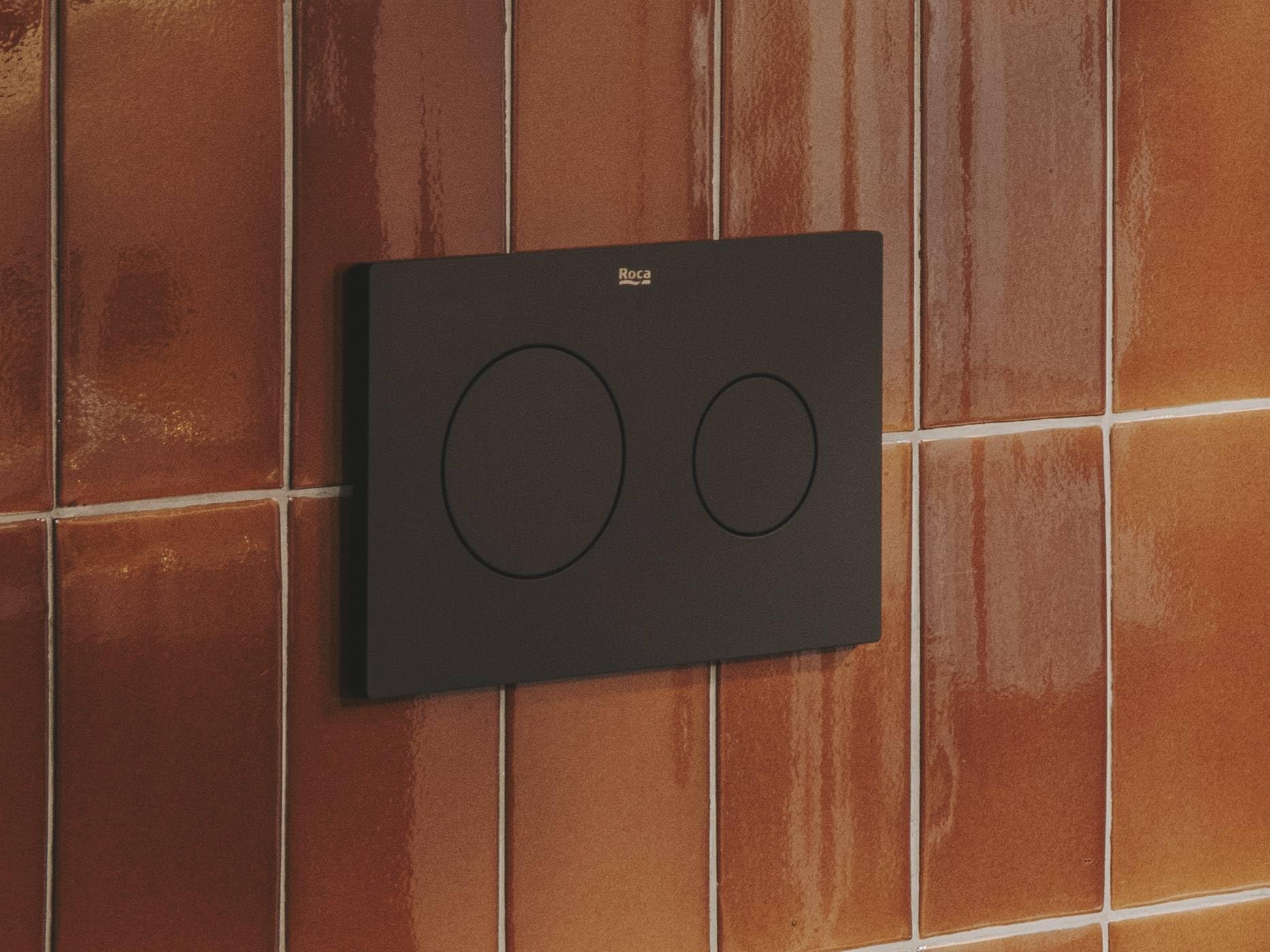 Roca A890189206 Placa Accionamiento Descarga Dual, PL10 Dual, Color Negro Mate
