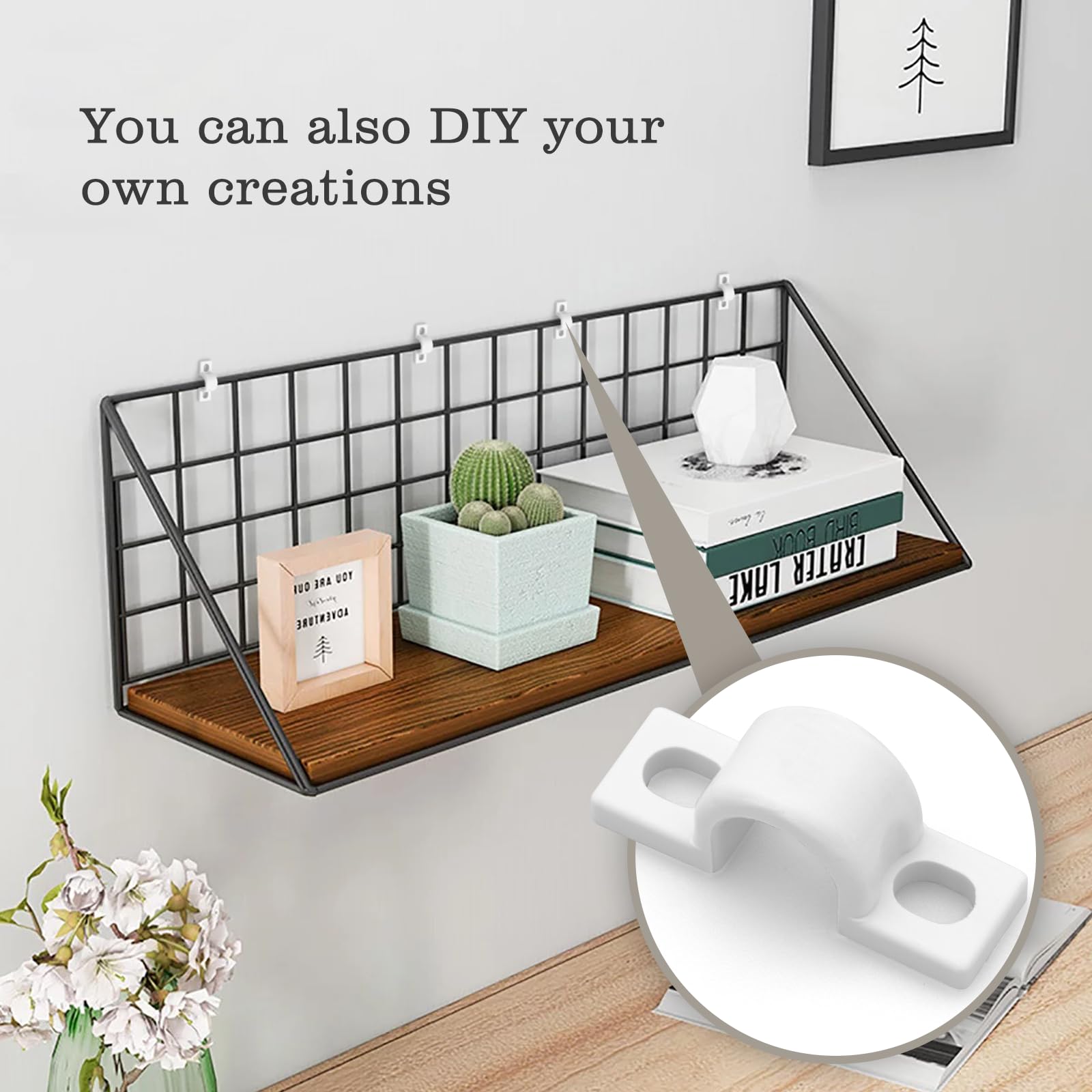 Wire Shelf Clips - Wall Mounted & Secure -4